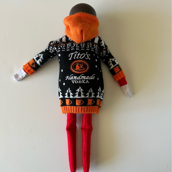 Tito’s Vodka mini sweater with hoodie Orange & Black Bottle covers - Picture 2 of 4